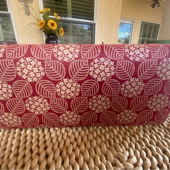 Koshu Inden-Ya Hand Crafted Long Wallet Red and Ivory - Picture 12 of 13